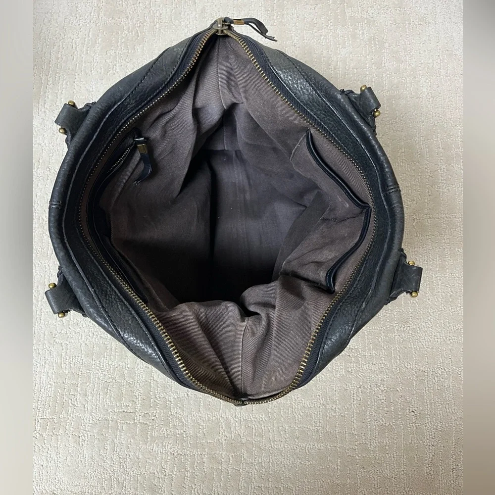 Madewell Black Leather Tote Bag - Picture 2 of 7